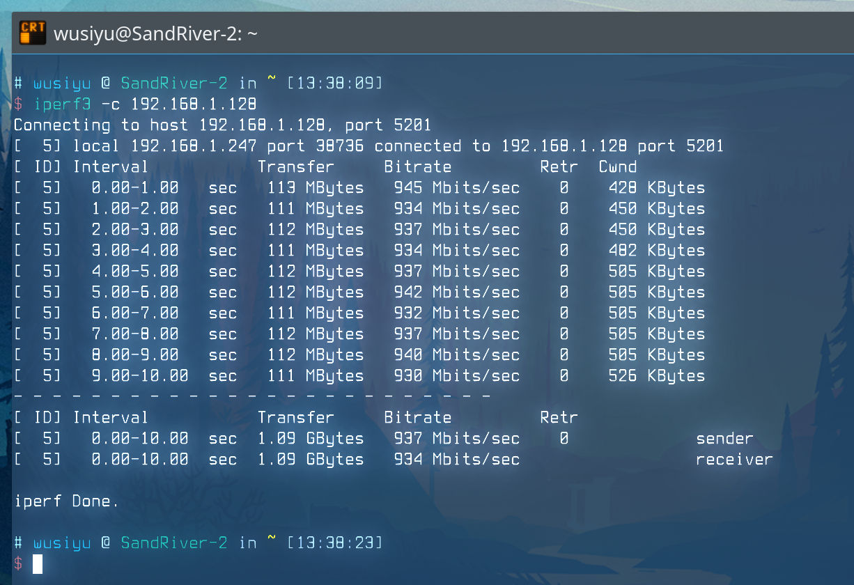 iperf——局域网速度测试的方便工具